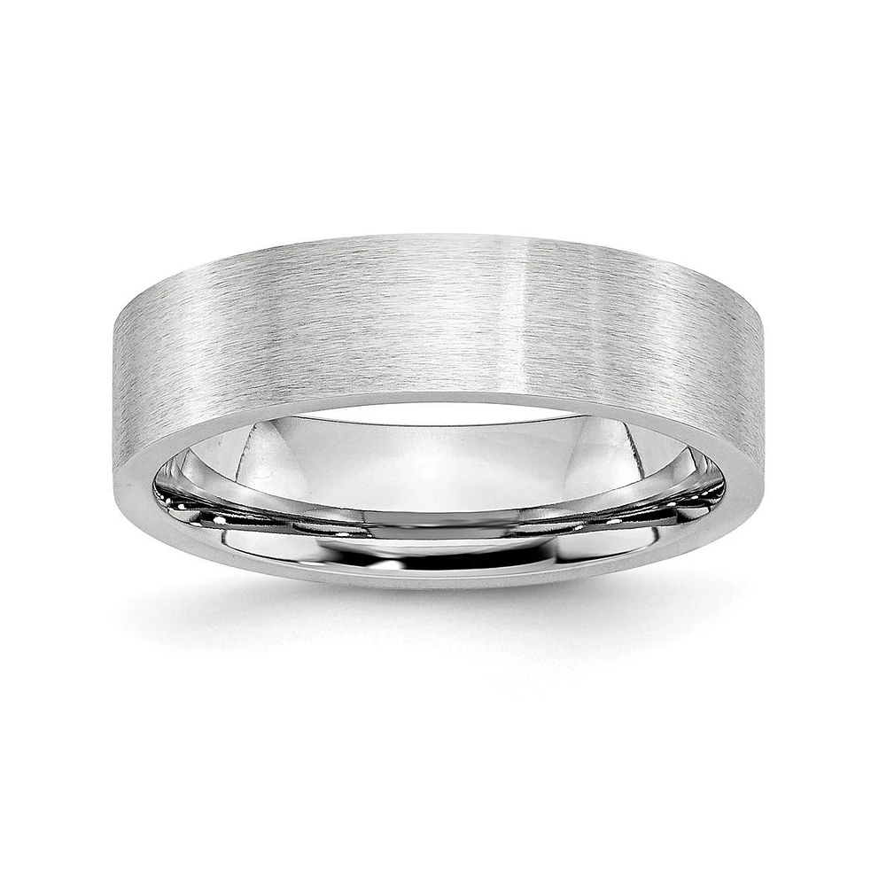 Chisel Cobalt Flat Satin Wedding Band Ring