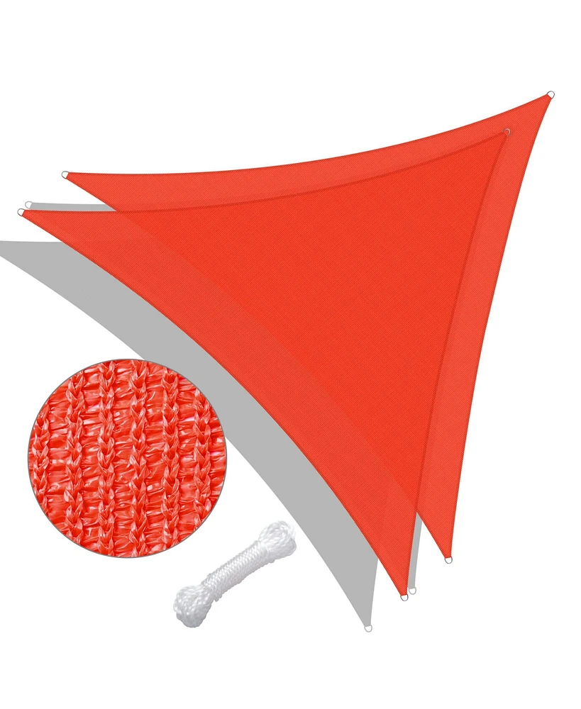 2 Pack Ft 97% Uv Block Triangle Sun Shade Sail Canopy Outdoor Pool Cover Net