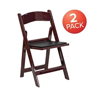 Folding Chair - Resin– 2 Pack 800Lb Weight Capacity Event