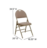 2 Pack Home & Office Easy-Carry Party Events Padded Folding Chair