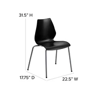 Multipurpose Home Office Stack Chair With Lumbar Support