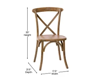 Bardstown X-Back Bistro Style Wooden High Back Dining Chair