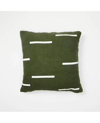 Dormify Kyra Mudcloth Square Pillow Cover - Olive, Dorm Room Accent & Decor Lighting, Bedroom & Dorm Room Accent Essential