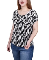 Ny Collection Short Sleeve Extended Tunic Top