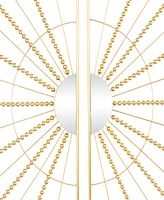 CosmoLiving by Cosmopolitan Gold Metal Half Moon Mirror Geometric Wall Decor with Gold Frame Set of 2 16"W, 32"H