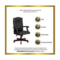 Merrick Lane Versailles High Back Tufted Home Office Chair With Height Adjustment And 360° Swivel