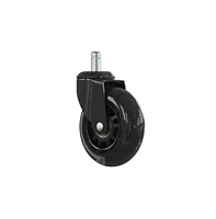 Emma+Oliver Set Of 5 Polyurethane Rollerblade Wheel Replacement Casters With Steel Frame For Home Office Chairs