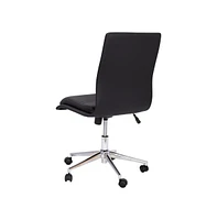 Merrick Lane Artemis Mid-Back Armless Home Office Chair With Height Adjustable Swivel Seat And Five Star Chrome Base