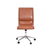 Merrick Lane Artemis Mid-Back Armless Home Office Chair With Height Adjustable Swivel Seat And Five Star Chrome Base