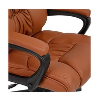 Emma+Oliver Big & Tall 400 Lb. Rated Leathersoft Office Chair - Desk
