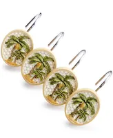 Avanti Colony Palm Tree Textured Ceramic 12-Pc. Shower Curtain Hooks