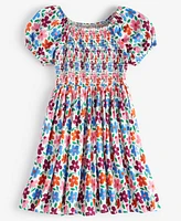 Epic Threads Girls Floral-Print Smocked Dress, Created for Macy's