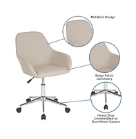 Merrick Lane Roma Home Office Bucket Style Chair With 360 Degree Rotating Swivel