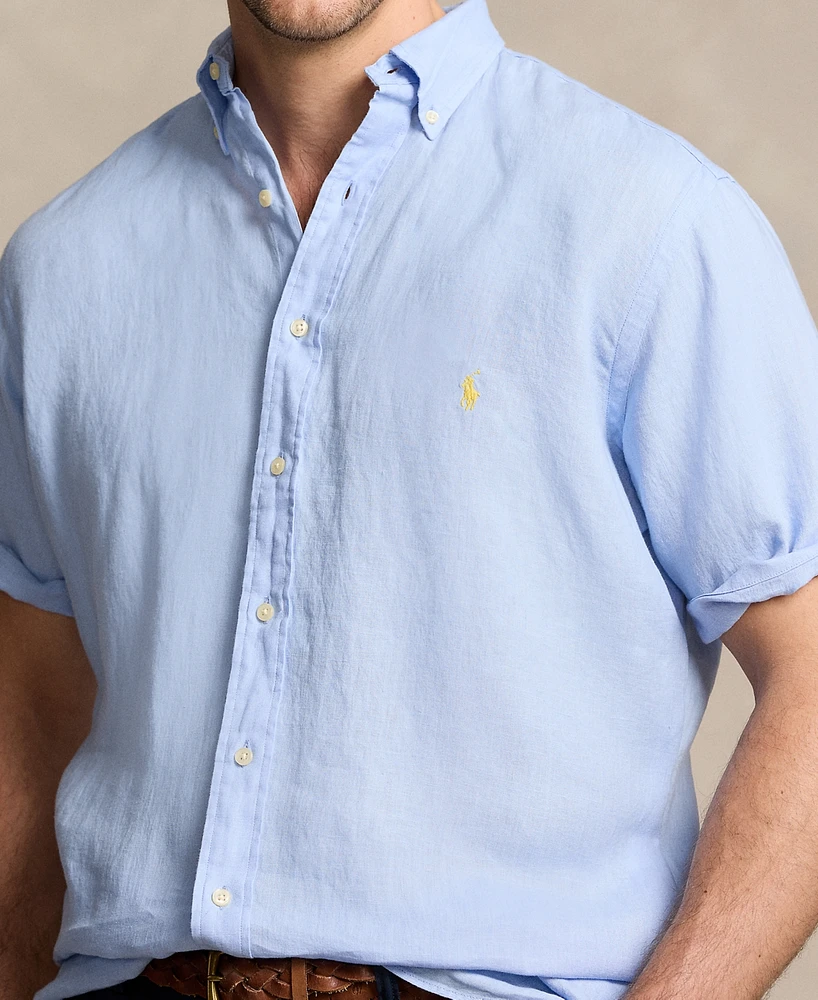 Polo Ralph Lauren Men's Relaxed-Fit Solid Button-Down Linen Shirt