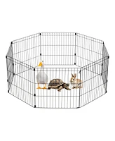 Iris Usa 24" Exercise 8 Panel Wire Metal Pet Playpen for Dog