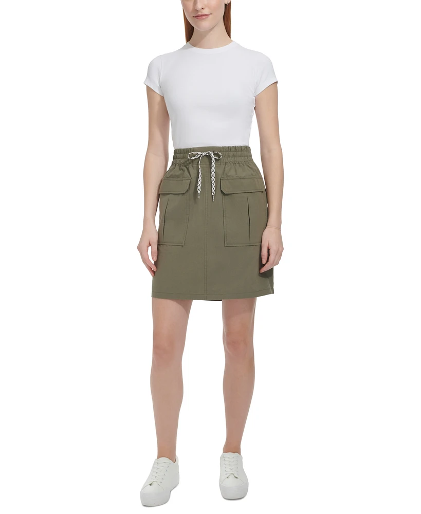 Andrew Marc Sport Women's Cotton Poplin Cargo Skirt