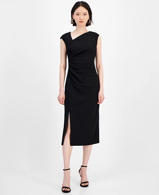 Anne Klein Women's Ruched Midi Dress