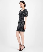 Anne Klein Women's Floral-Embroidered Shift Dress