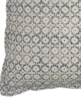 Rizzy Home Ditsy Polyester Filled Decorative Pillow, 22" x 22"