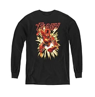 Justice League Boys of America Youth Flash Glow Long Sleeve Sweatshirts