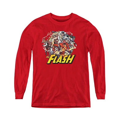 Justice League Boys of America Youth Flash Family Long Sleeve Sweatshirts