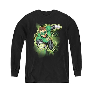 Justice League Boys of America Youth Green Lantern Energy Long Sleeve Sweatshirts