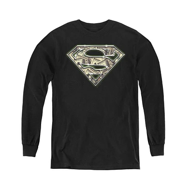 Superman Boys Youth All About The Benjamins Long Sleeve Sweatshirts