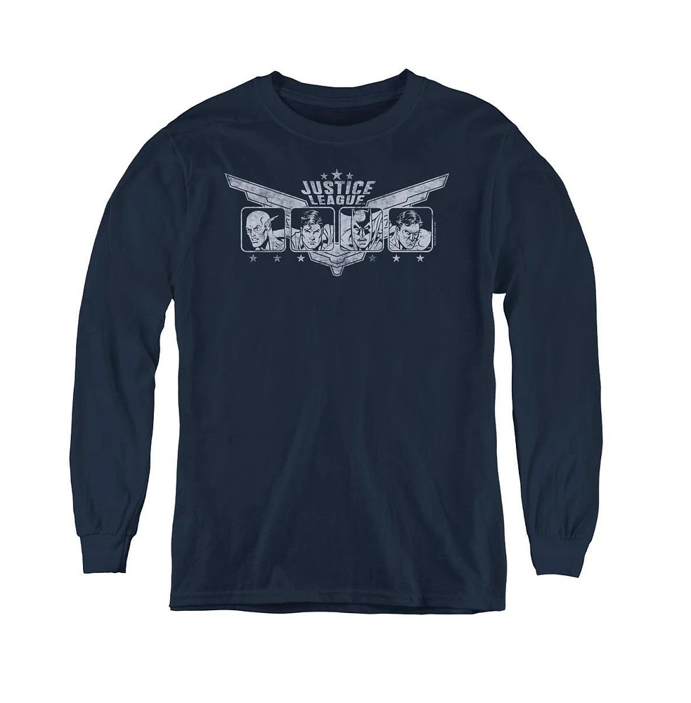 Justice League Boys of America Youth Wings Long Sleeve Sweatshirts