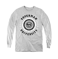 Superman Boys Youth University Long Sleeve Sweatshirts