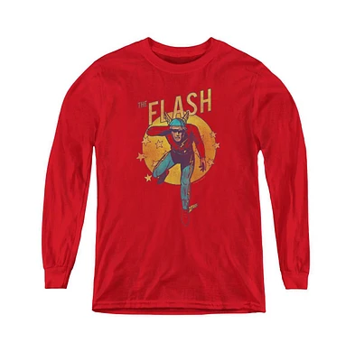 Flash Boys Dc Youth Comics Circle & Stars Long Sleeve Sweatshirts