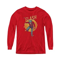 Flash Boys Dc Youth Comics Circle & Stars Long Sleeve Sweatshirts