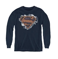 Superman Boys Youth Storm Cloud Supes Long Sleeve Sweatshirts