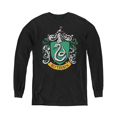 Harry Potter Boys Youth Slytherin Crest Long Sleeve Sweatshirts