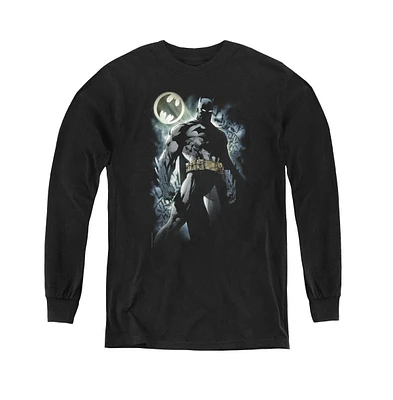 Batman Boys Youth The Knight Long Sleeve Sweatshirts