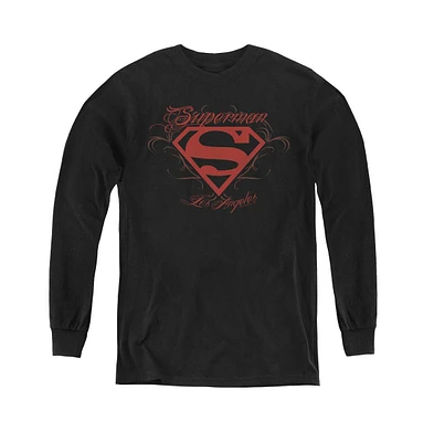 Superman Boys Youth La Long Sleeve Sweatshirts