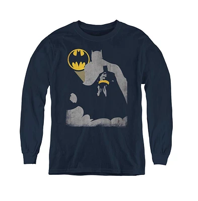 Batman Boys Youth Bat Knockout Long Sleeve Sweatshirts