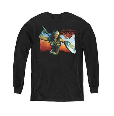 Wonder Woman Boys Movie Youth Warrior Long Sleeve Sweatshirts