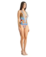 La Moda Clothing Women's Cutout One Piece Swimsuit