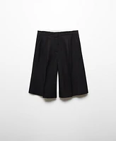 Mango Women's Contrast Trim Bermuda Shorts