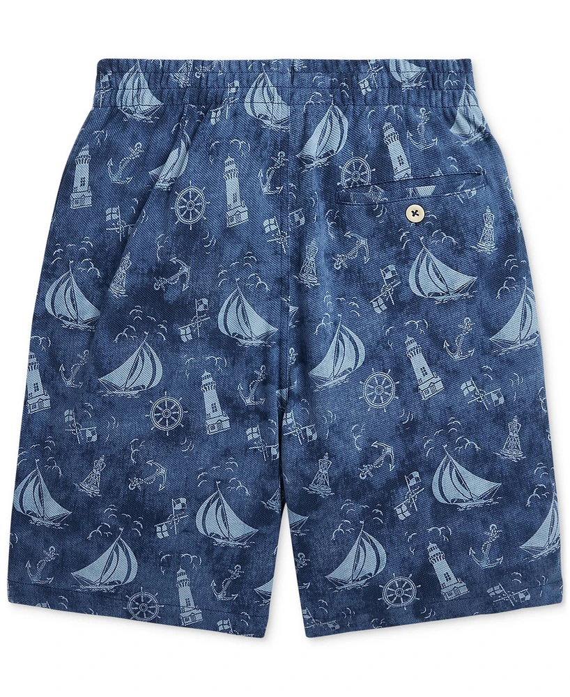Polo Ralph Lauren Big Boys Nautical-Print Cotton Mesh Shorts