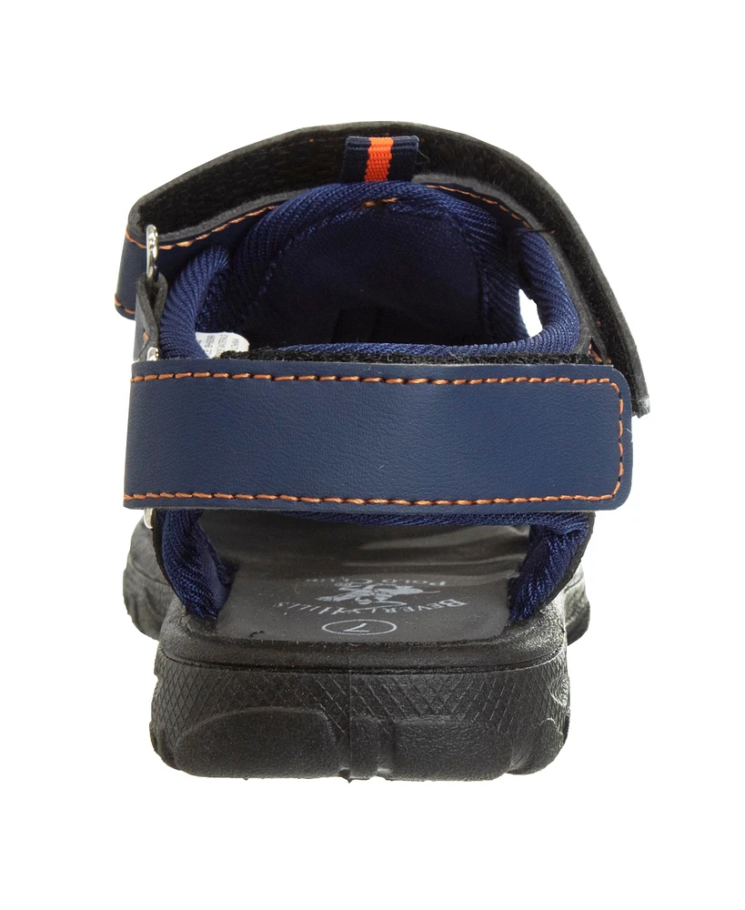 Beverly Hills Polo Club Little Kids Hook and Loop Sport Sandals