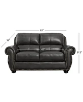 Arther 64" Leather Traditional Loveseat