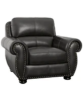 Abbyson Living Arther 43" Leather Traditional Armchair