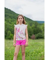 Spiderman Toddler Girls Marvel Spider-Man Spider-Gwen Ghost Spider Cosplay Hooded Tank Top & French Terry Shorts Outfit Set to