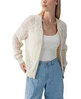 Sanctuary Women's Stepping Out Cotton Open-Knit Bomber Jacket