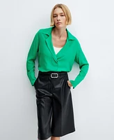 Mango Women's Camp-Collar Shirt