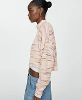 Mango Women's Knitted Cropped Sweater