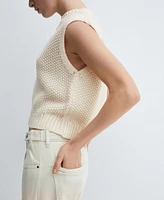 Mango Women's Chunky-Knit Vest