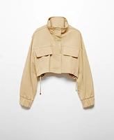 Mango Women's Pockets Detail Cropped Jacket