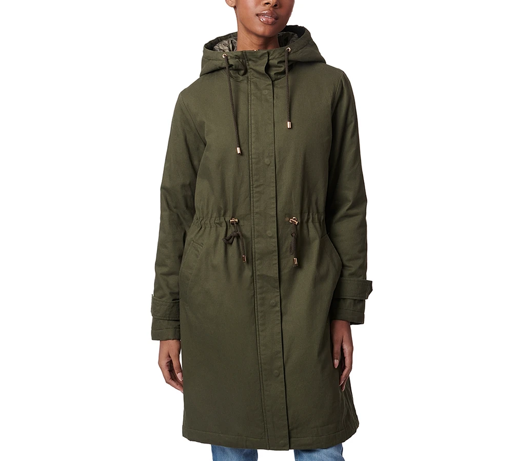 Collection B Juniors Long Hooded Parka Coat